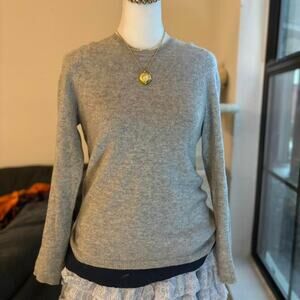 Grey cashmere preppy sweater great